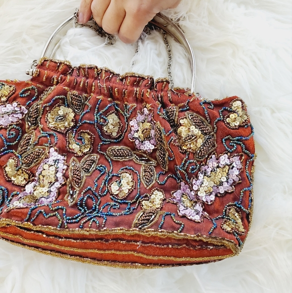 Sequins purse Handmade wristlets - Picture 2 of 9